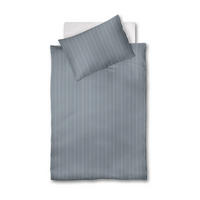 POSTEĽNÁ BIELIZEŇ, flanel, biela, pastelová modrá, 140/200 cm - biela/pastelová modrá, Basics, textil (140/200cm)