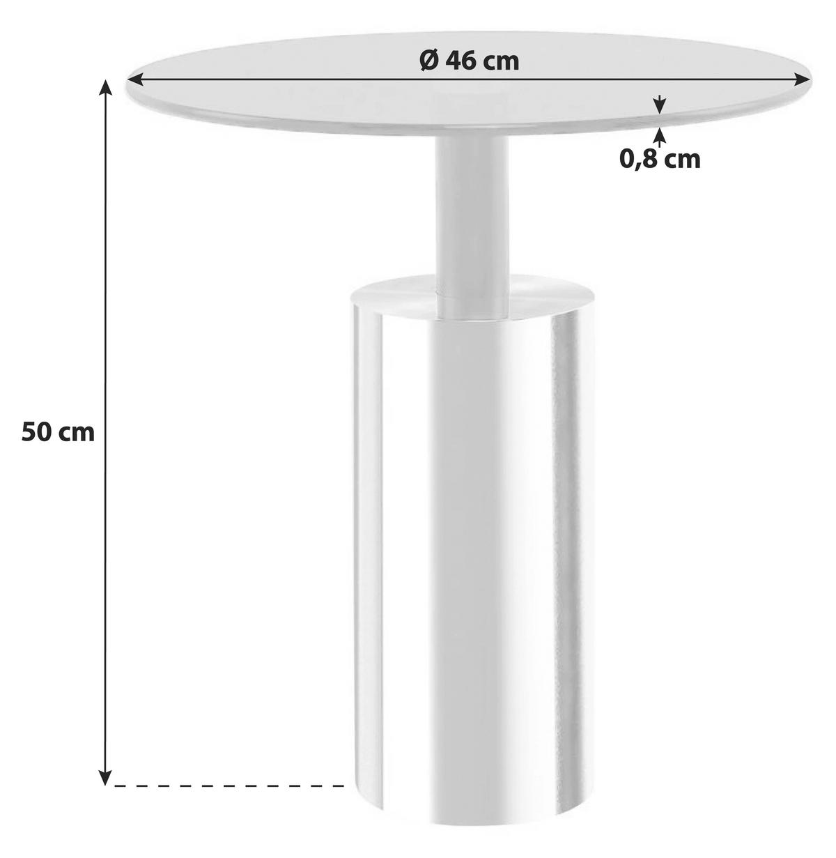 BEISTELLTISCH Klar, Goldfarben  - Klar/Goldfarben, Basics, Glas/Metall (46/50/46cm) - Kayoom