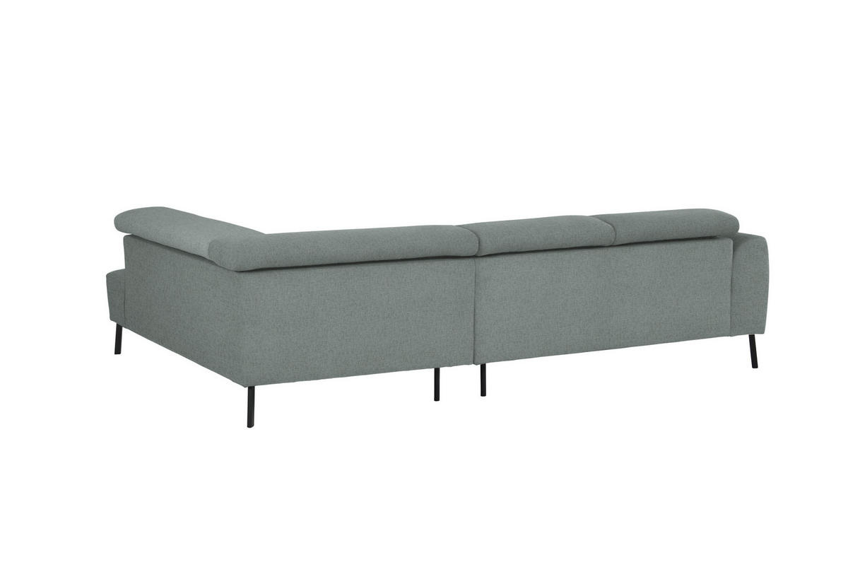 ECKSOFA  in Chenille Silberfarben  280/205 cm  - Silberfarben/Schwarz, Design, Textil/Metall (280/205cm) - Xora