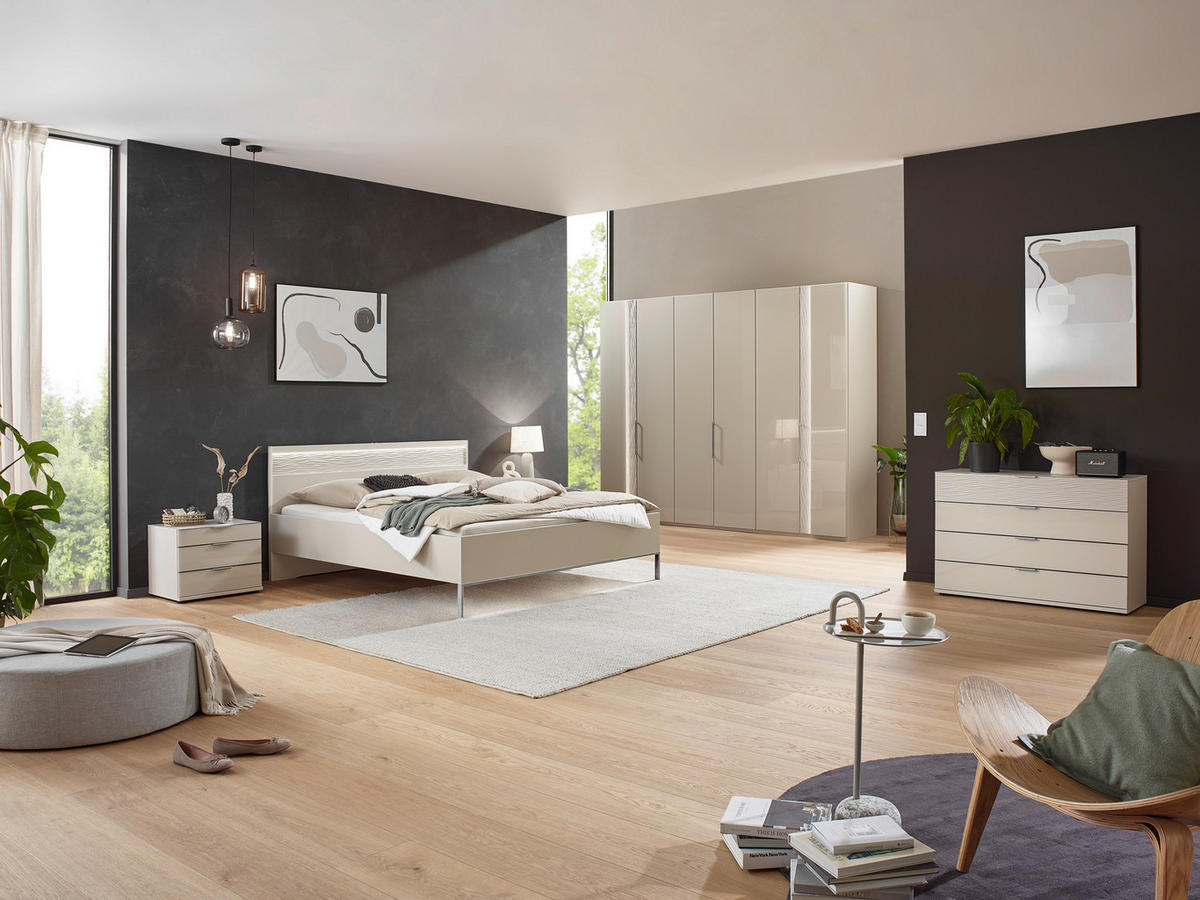SCHLAFZIMMER Champagner  - Champagner, Design, Glas/Holzwerkstoff (180/200cm) - Dieter Knoll