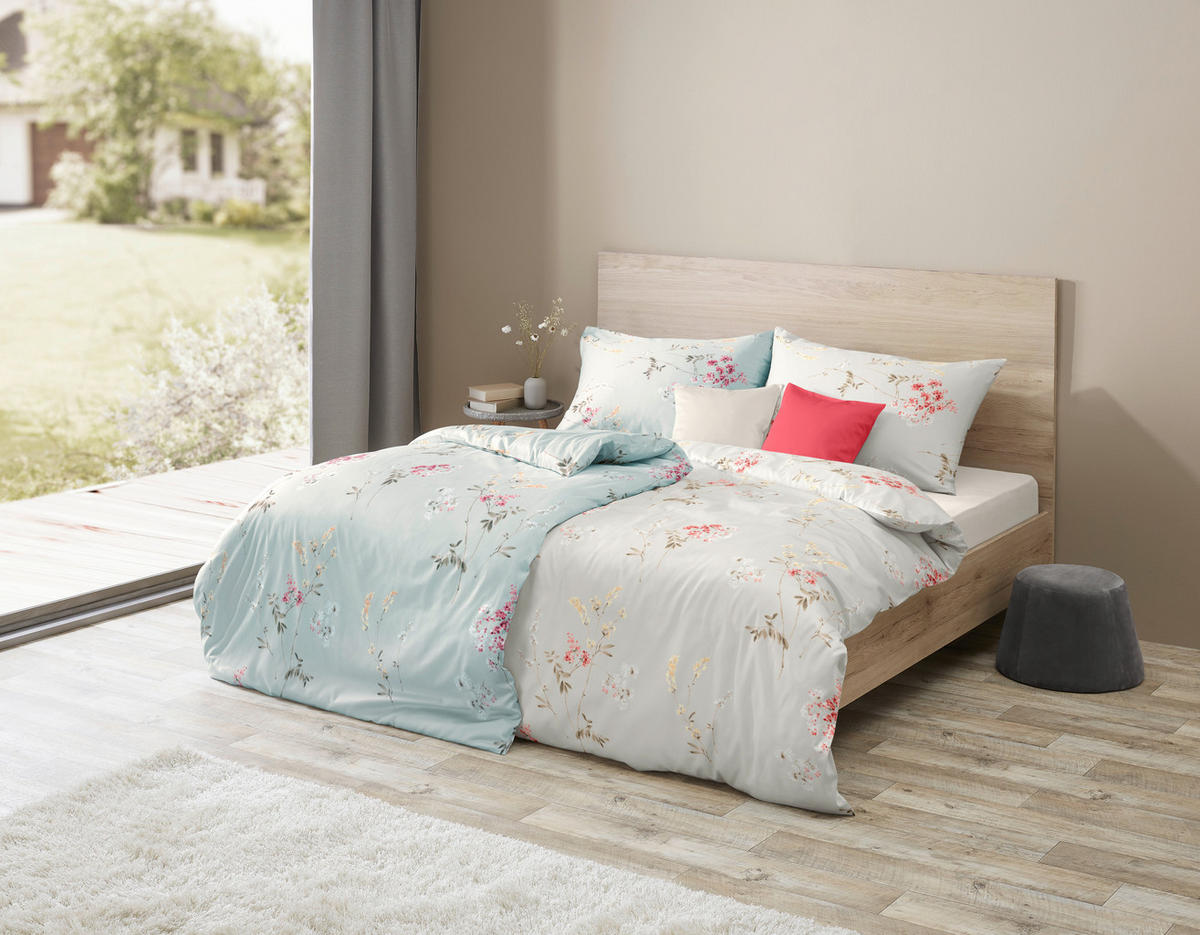 BETTWÄSCHE Standard/Timeless Makosatin 140/200 cm  - Bordeaux/Dunkelrosa, Basics, Textil (140/200cm) - Fleuresse