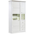 VITRINE  in Grau, Weiß  - Weiß/Grau, LIFESTYLE, Glas/Holzwerkstoff (110/209/43cm) - Hom`in