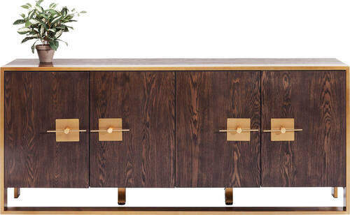 SIDEBOARD  in 180/80/40 cm  - Messingfarben/Braun, Trend, Holzwerkstoff/Metall (180/80/40cm) - Kare-Design
