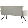 SITZBANK 180/93/67 cm Cord Beige Metall  - Beige/Schwarz, Design, Textil/Metall (180/93/67cm) - Novel