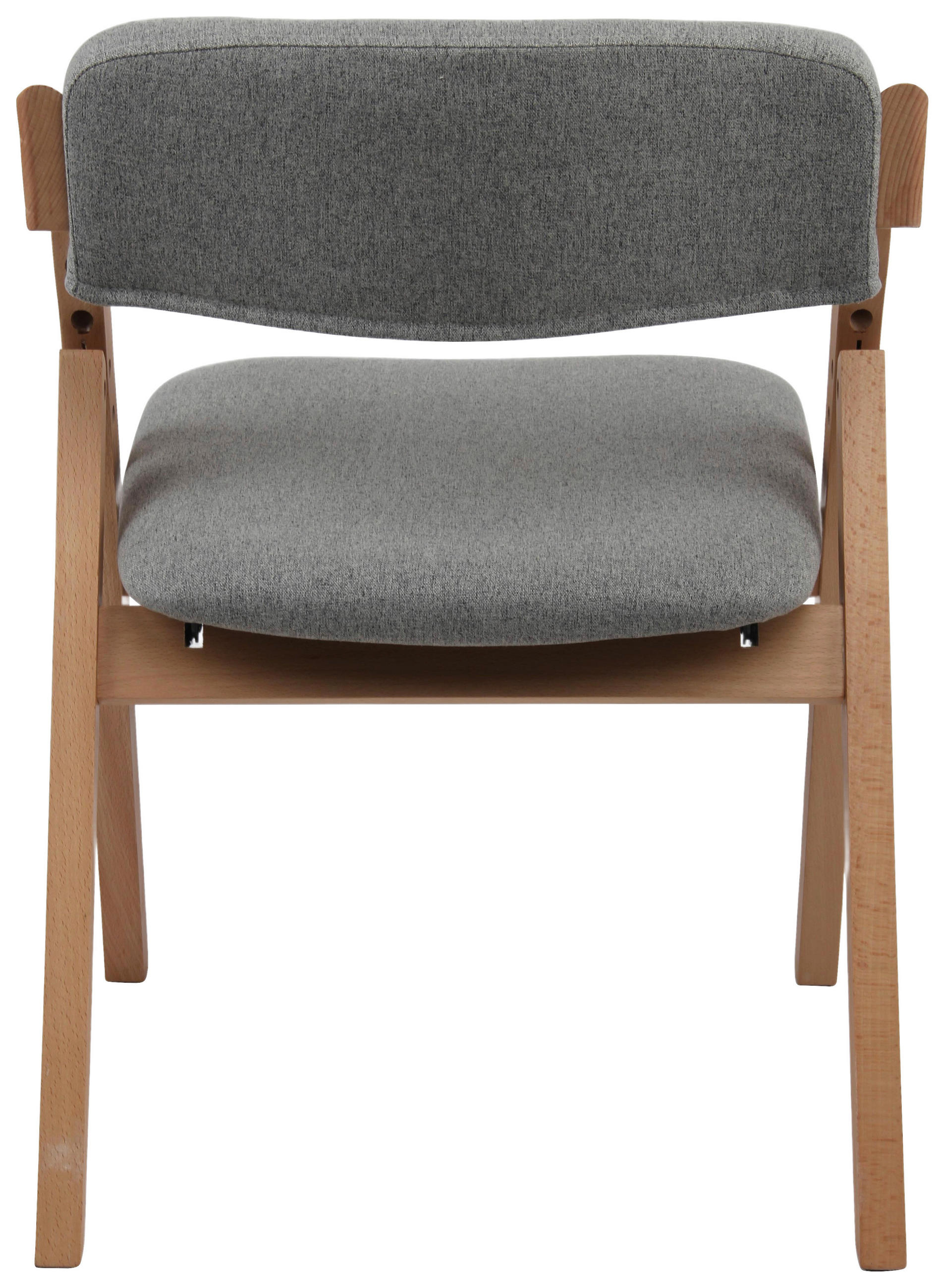 BESUCHERSTUHL  in Webstoff Grau  - Naturfarben/Grau, MODERN, Holz/Textil (53/78/47cm) - MID.YOU