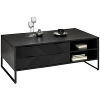 COUCHTISCH Akazie Hartholz 118/70/45 cm rechteckig Schwarz  - Schwarz/Akaziefarben, Trend, Holz/Metall (118/70/45cm) - Ambia Home