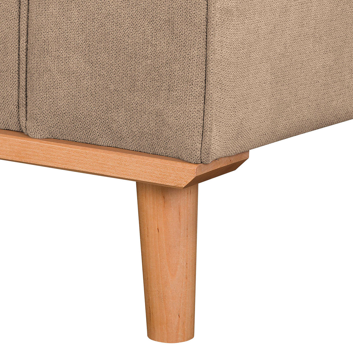 3-SITZER-SOFA Mikrofaser Beige  - Wengefarben/Beige, Design, Holz/Textil (193/86/87cm) - Livetastic