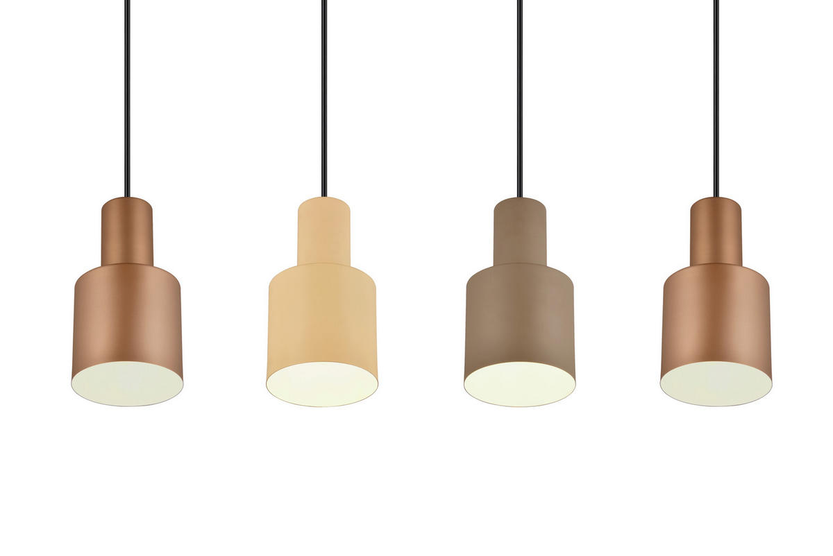 HÄNGELEUCHTE 87/12/150 cm    - Taupe/Beige, Design, Metall (87/12/150cm) - Trio Leuchten