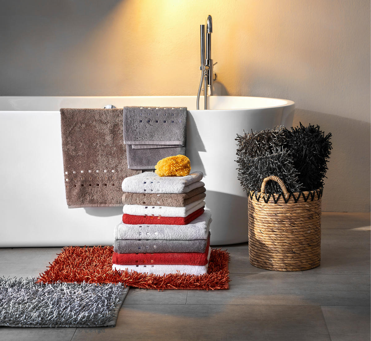 BADTEPPICH Shaggy Braun 50/70 cm  - Braun, Basics, Textil (50/70cm) - Esposa