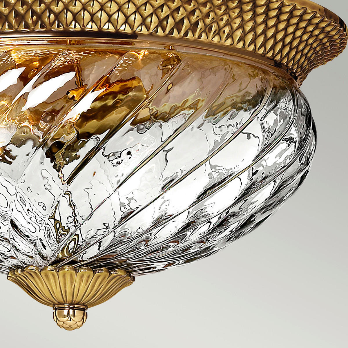 DECKENLEUCHTE  36.1/22.3 cm    - Messingfarben, Konventionell, Glas/Metall (36.1/22.3cm) - Elstead Lighting