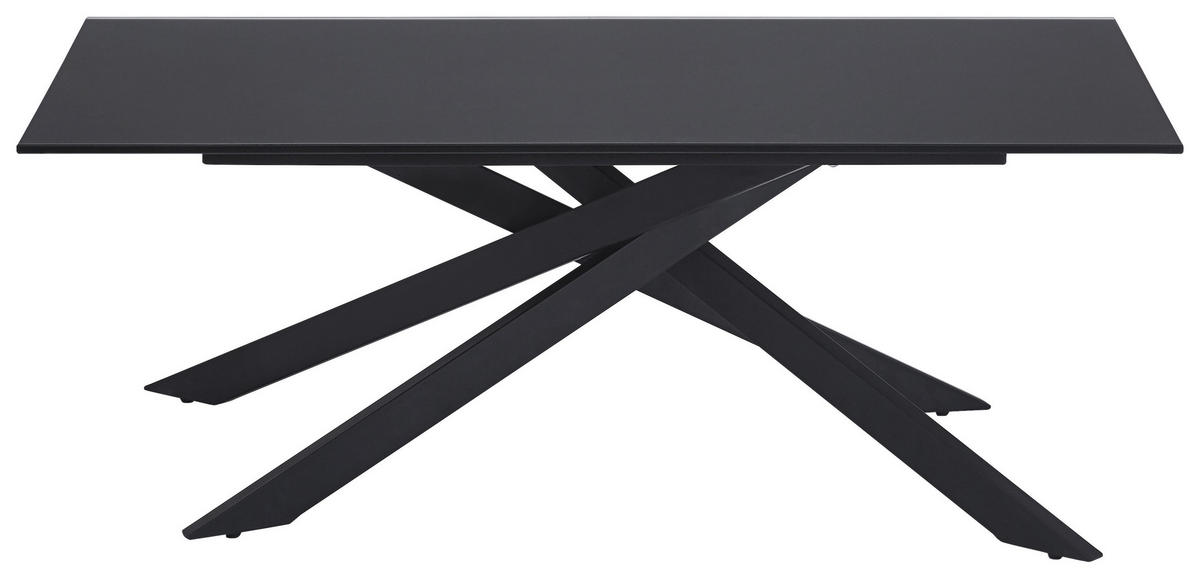 COUCHTISCH ESG 115/65/42 cm rechteckig Schwarz  - Schwarz, Design, Glas/Metall (115/65/42cm) - Stylife