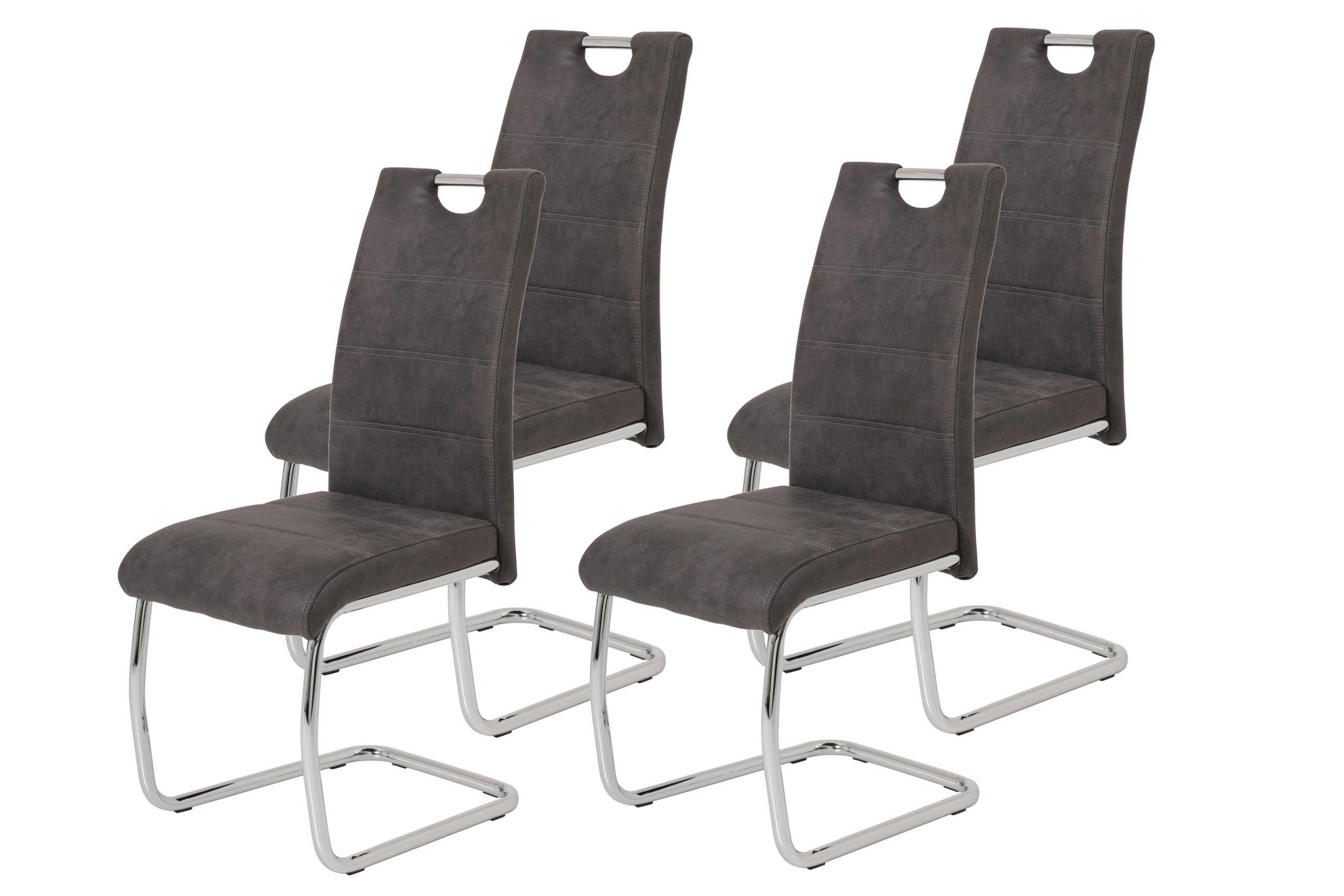 P & B Schwingstuhl-Set Anthrazit 43x98x59 cm