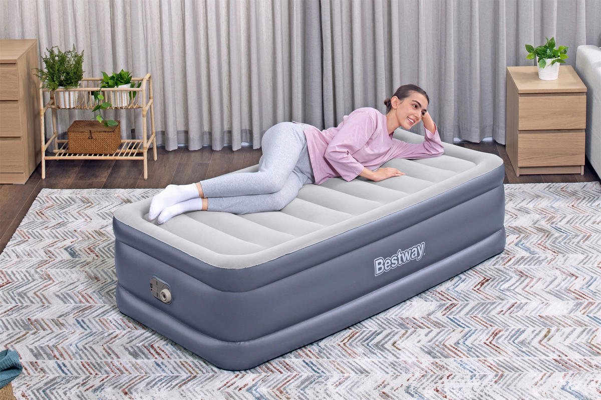 LUFTBETT TRITECH AIR 6713G Hellgrau, Hellblau  - Hellgrau/Hellblau, KONVENTIONELL, Kunststoff (191/97/51cm) - Bestway