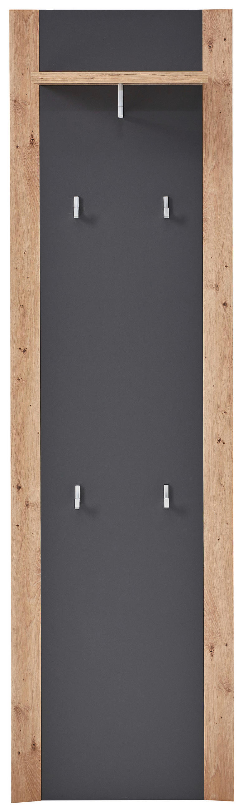 VEŠIAKOVÝ PANEL, grafitová, dub artisan, 48/170/30 cm - grafitová/dub artisan, Design, kompozitné drevo (48/170/30cm) - Xora