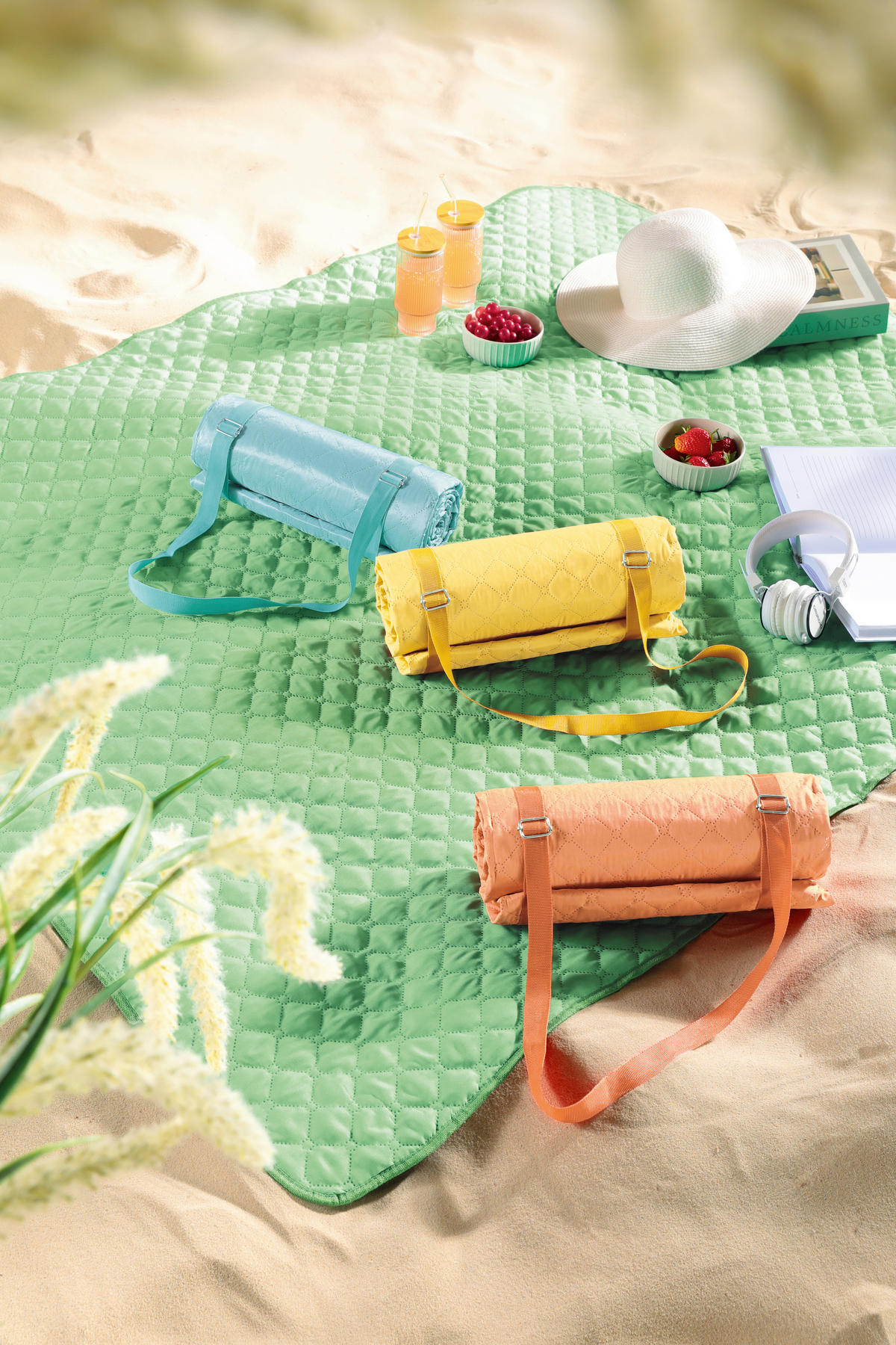 PICKNICKDECKE - Grün, Basics, Textil (130/170cm) - Peyer Syntex