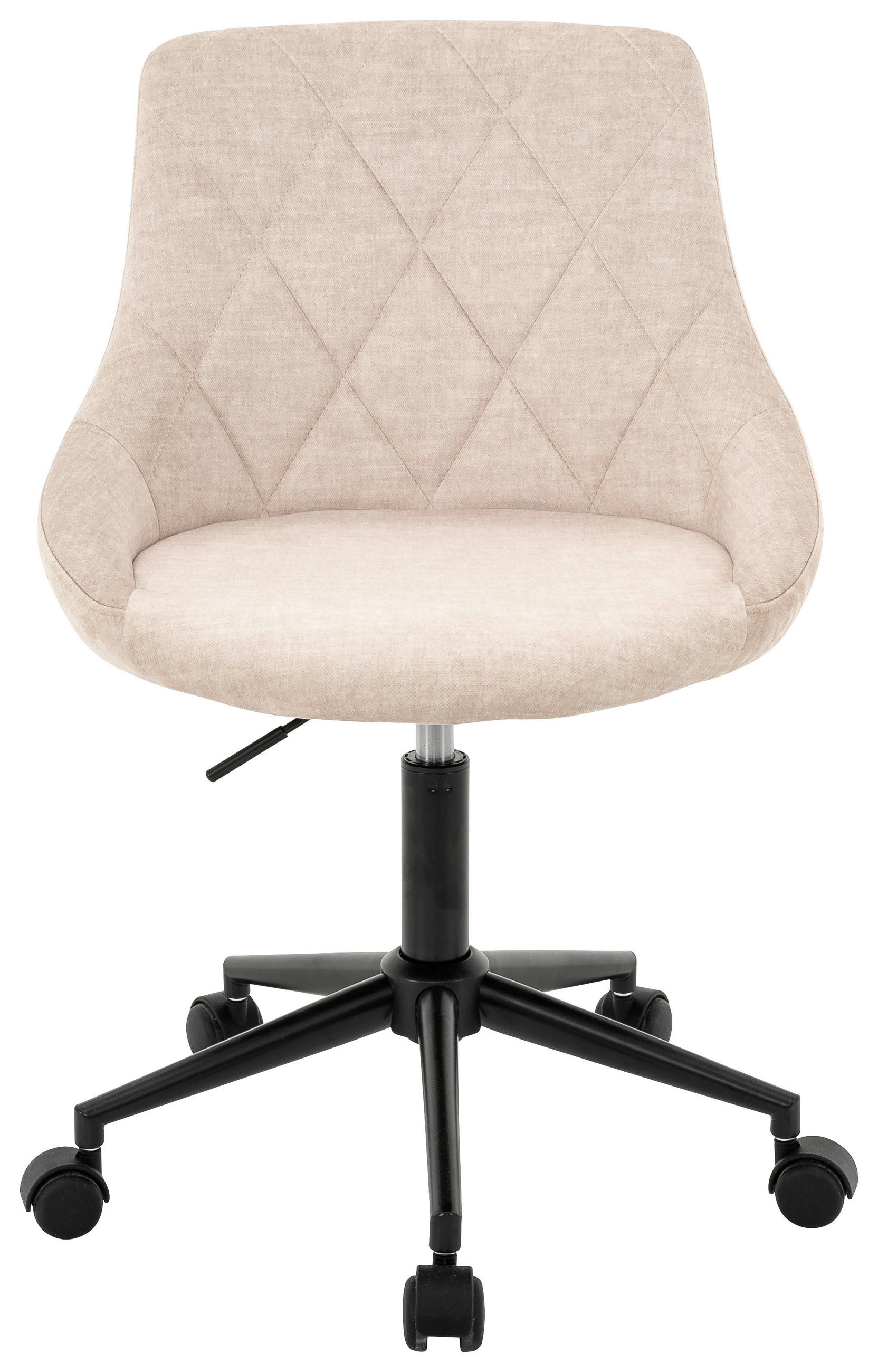 OTOČNÁ STOLIČKA PRE MLÁDEŽ, zamat, čierna, béžová - čierna/béžová, Konventionell, kov/textil (55/78-90/56cm) - Carryhome