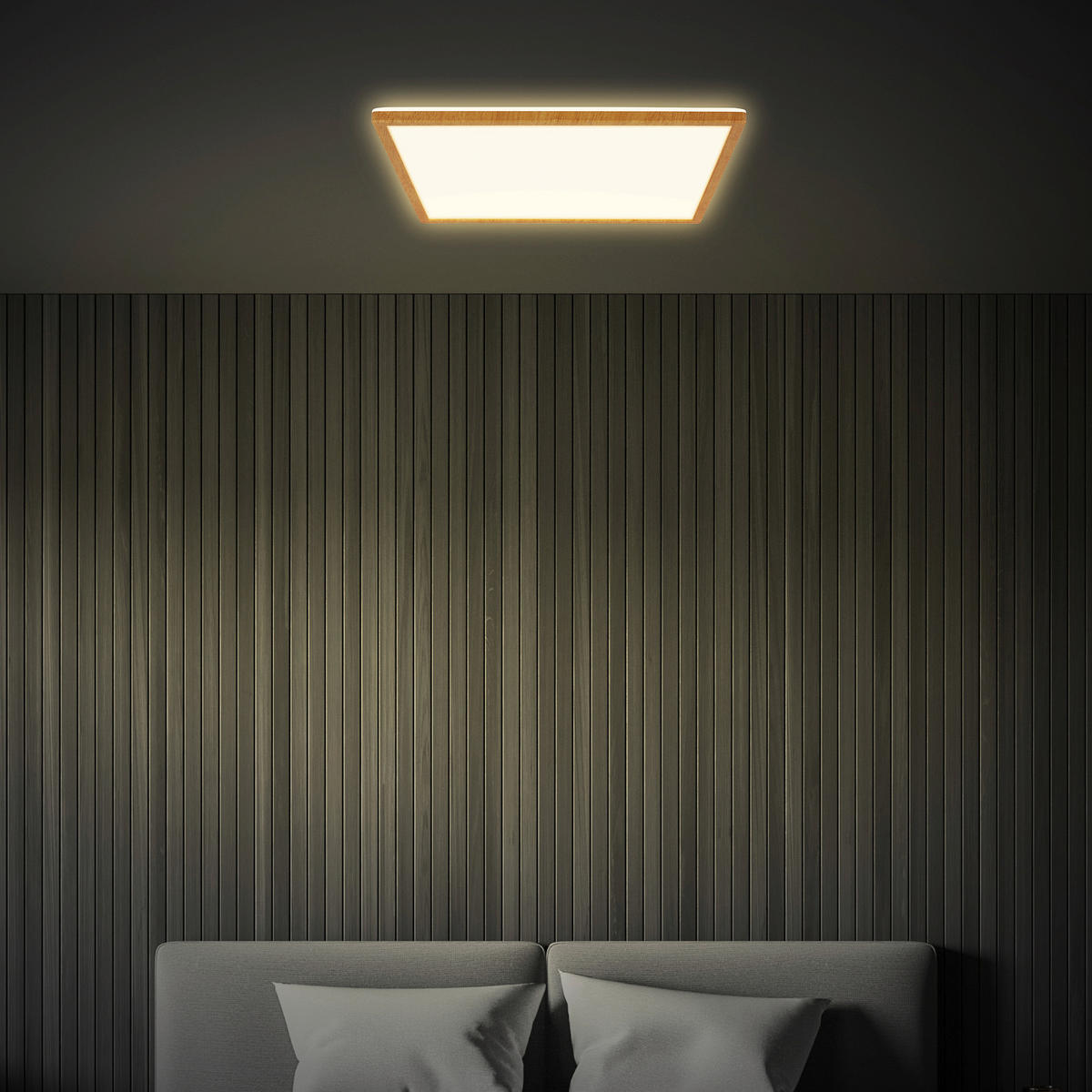 LED-PANEEL 42/42/3 cm  - Eichefarben, Basics, Kunststoff (42/42/3cm)