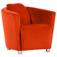 COCKTAILSESSEL Mikrofaser Orange    - Chromfarben/Orange, Design, Holzwerkstoff/Textil (72/72/85cm)