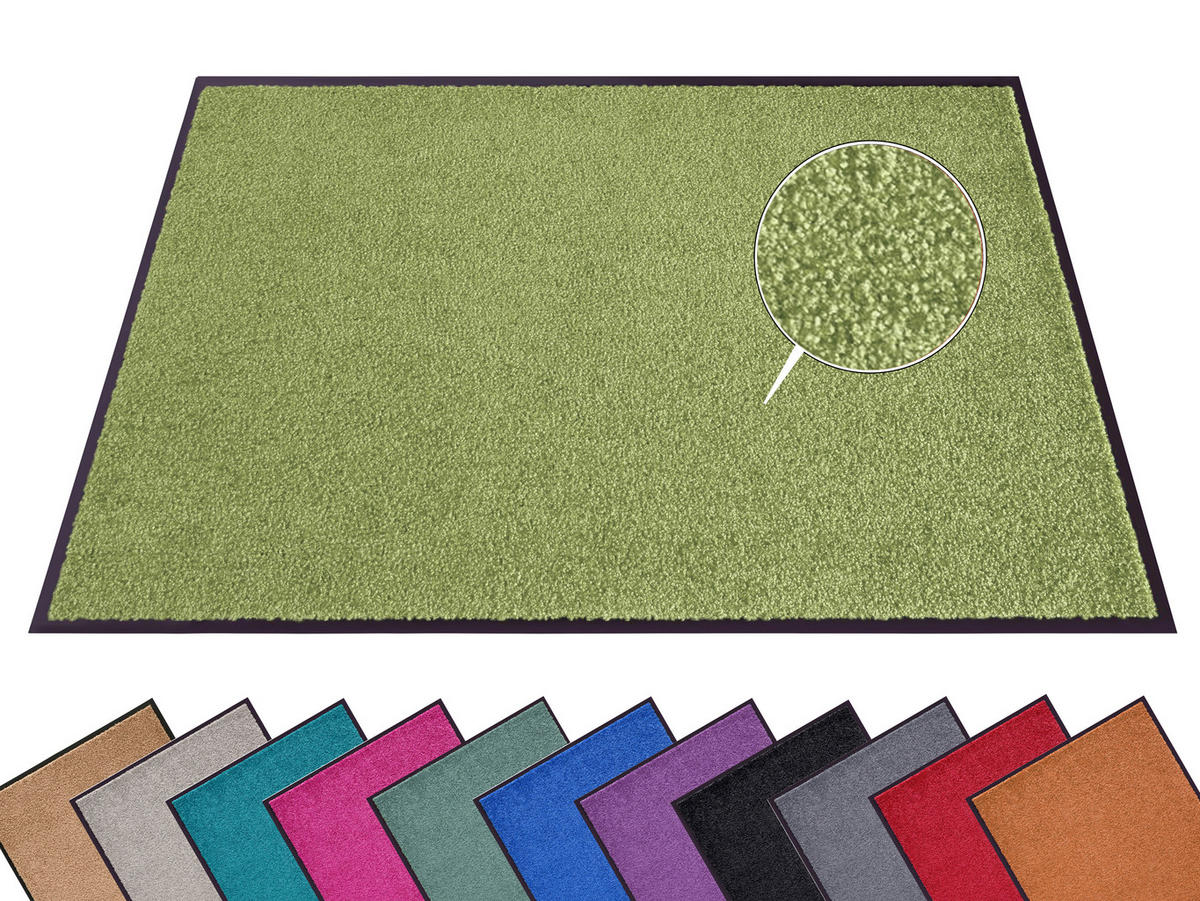 SCHMUTZFANGMATTE  40/60 cm  Hellgrün  - Hellgrün, Basics, Kunststoff/Textil (40/60cm)