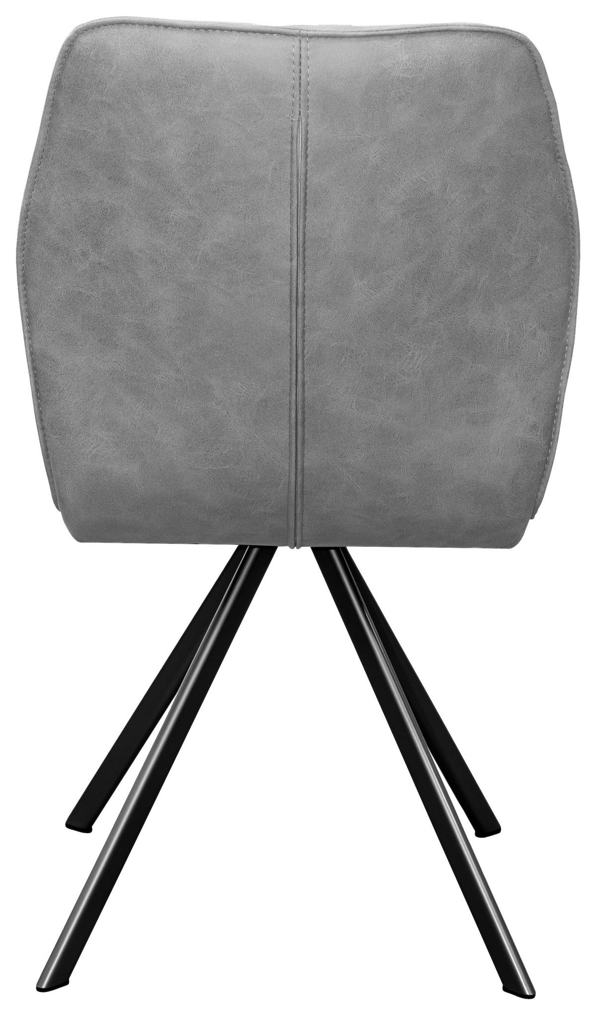 STUHL  Stoffauswahl Webstoff  Grau  - Schwarz/Grau, MODERN, Textil/Metall (50/64/87cm) - Livetastic