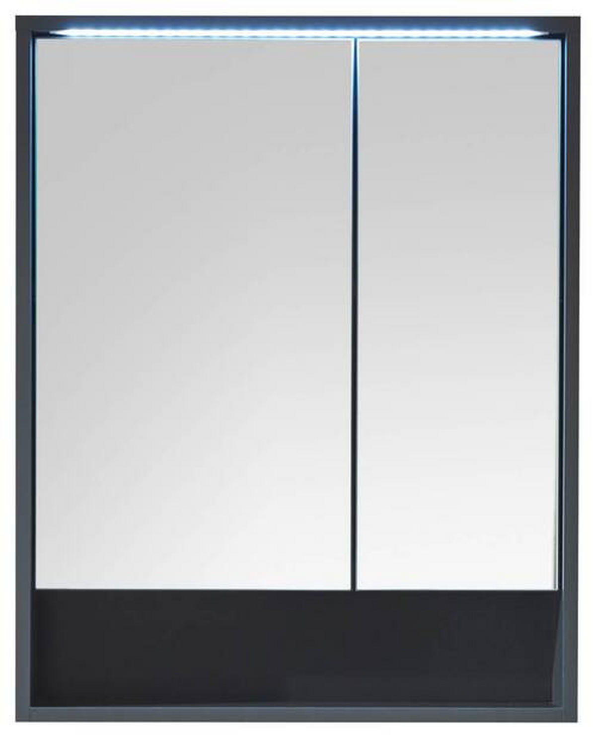 SPIEGELSCHRANK 60/75/20 cm  - Grau, MODERN, Glas/Holzwerkstoff (60/75/20cm) - MID.YOU