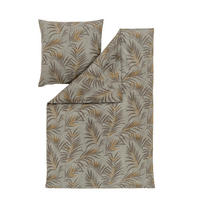 BETTWÄSCHE Fano Flanell 155/220 cm  - Grau/Grün, Basics, Textil (155/220cm) - Estella