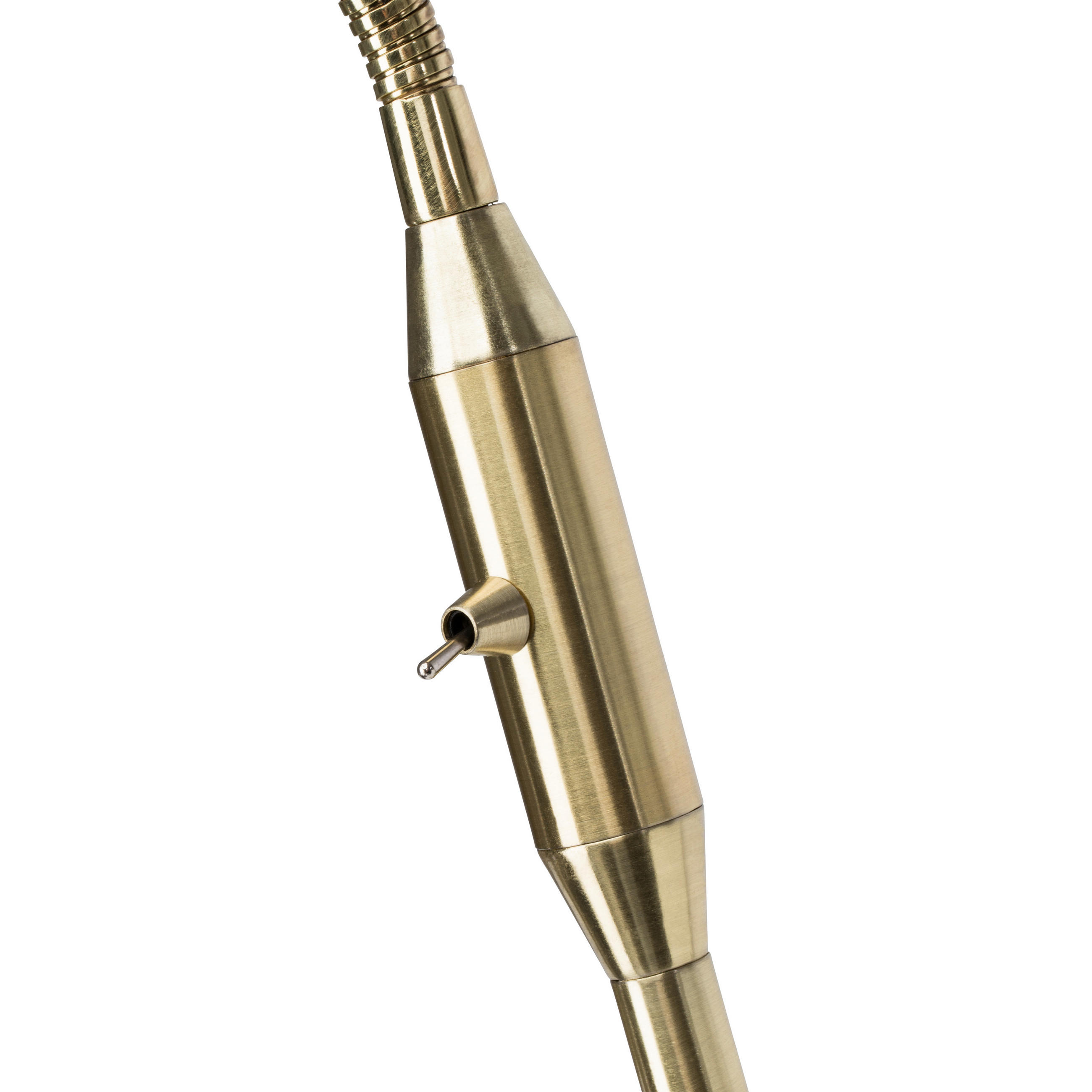 STEHLEUCHTE - Weiss/Messingfarben, Basics, Glas/Metall (140/22,5/60cm) - Brilliant
