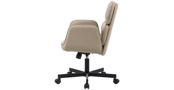 DREHSTUHL in Lederlook Schwarz, Hellbraun - Hellbraun/Schwarz, Design, Kunststoff/Textil (57/85-92,5/60,5cm) - Carryhome