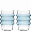 TRINKGLAS 440 ml 2-teilig  - Blau, Design, Glas (8,5/11/8,5cm) - Leonardo