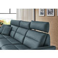 ECKSOFA in Echtleder Blaugrau  169/298 cm  - Blaugrau/Schwarz, Design, Leder/Metall (169/298cm) - Dieter Knoll