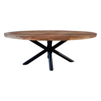 ESSTISCH in Holz 180/100/77 cm  - Schwarz/Braun, Natur, Holz/Metall (180/100/77cm) - MID.YOU