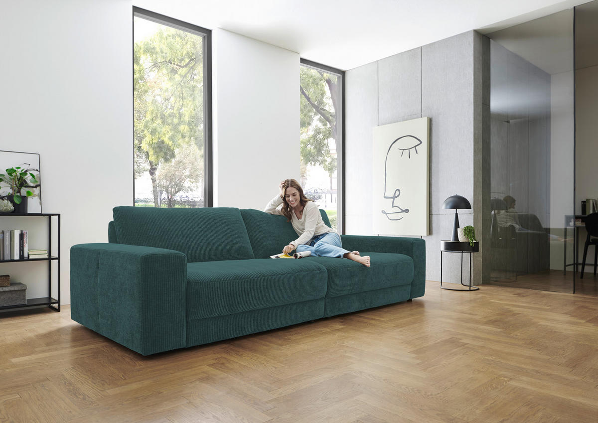 BIGSOFA in Chenille, Jacquard Opal  - Opal/Schwarz, Design, Kunststoff/Textil (270/83/125cm) - Niels Andersson