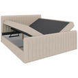 BOXBETT 180/200 cm  in Creme  - Creme/Schwarz, Basics, Kunststoff/Textil (180/200cm) - Carryhome