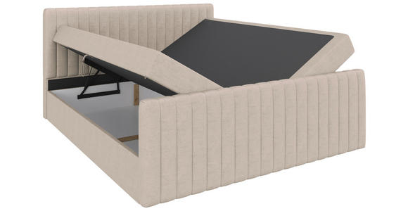 BOXBETT 180/200 cm  in Creme  - Creme/Schwarz, Basics, Kunststoff/Textil (180/200cm) - Carryhome