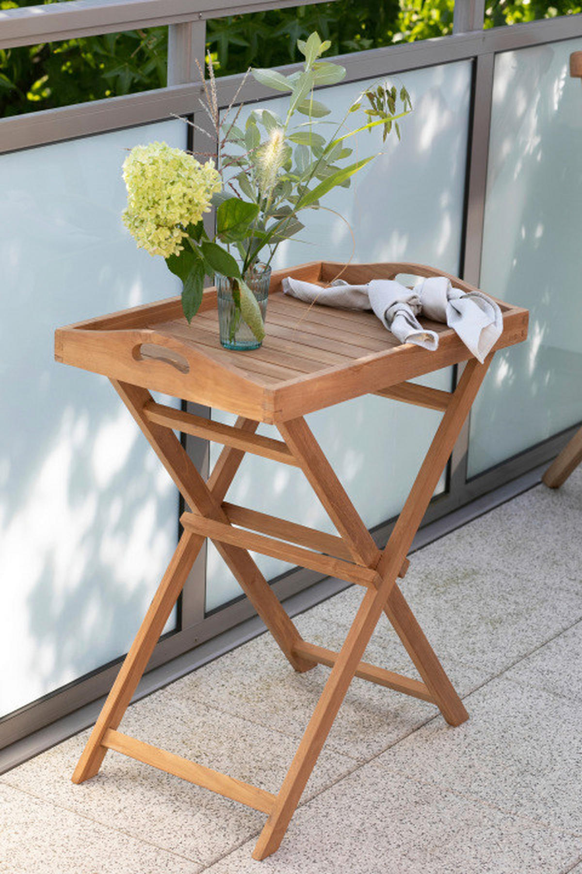 GARTENKLAPPTISCH Holz rechteckig  - Teakfarben, Basics, Holz (40/75/60cm) - Gardenson