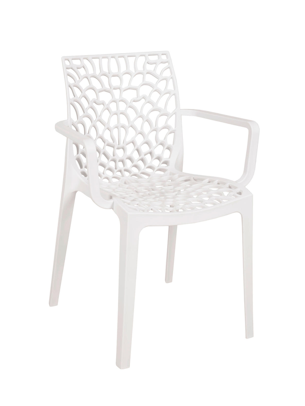 GARTENSTUHL-SET Weiß  - Weiß, MODERN, Kunststoff (58/81/52cm) - Gardenson