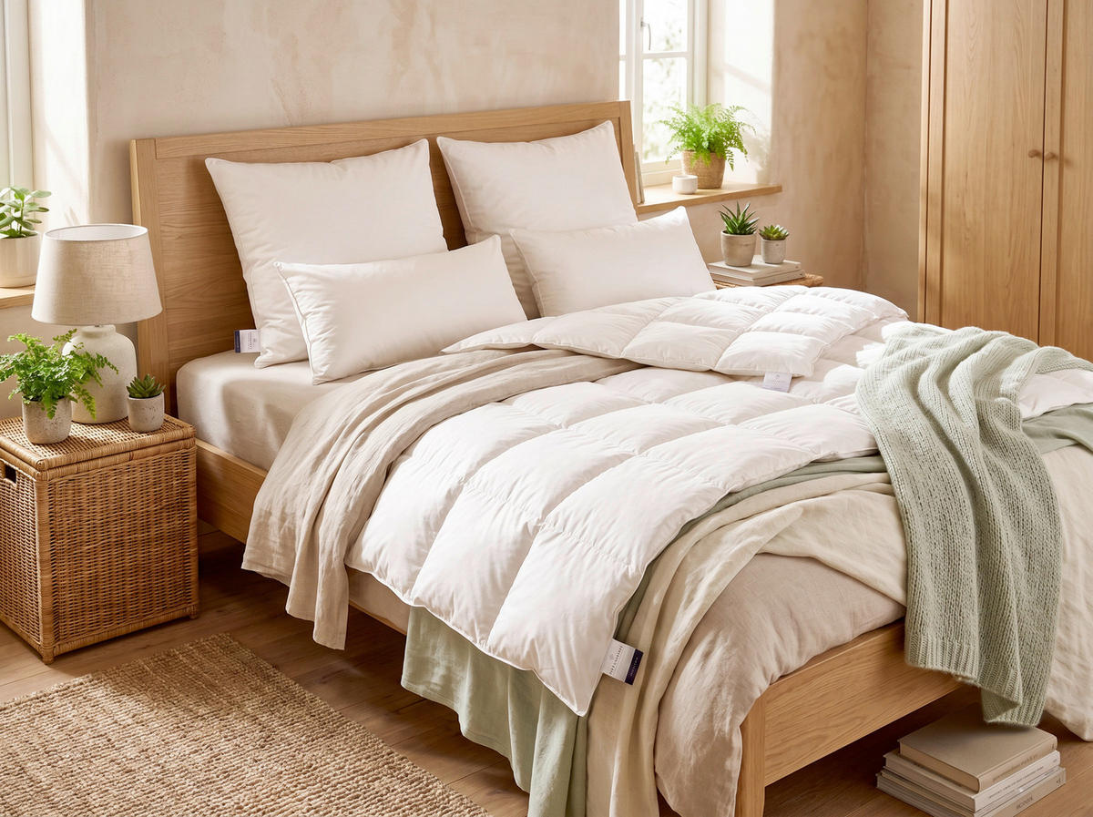 KASSETTENDECKE  Frieda  - Weiß, Basics, Textil (200/200cm) - Billerbeck