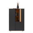 HIGHBOARD  92,9/136,6/42 cm  - Eichefarben/Anthrazit, MODERN, Glas/Holz (92,9/136,6/42cm) - Dieter Knoll