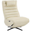 RELAXSESSEL Lederlook Echtleder Relaxfunktion, Fußteilverstellung, Nackenkissen    - Beige/Schwarz, Design, Leder/Textil (68/108/84cm) - Stylife