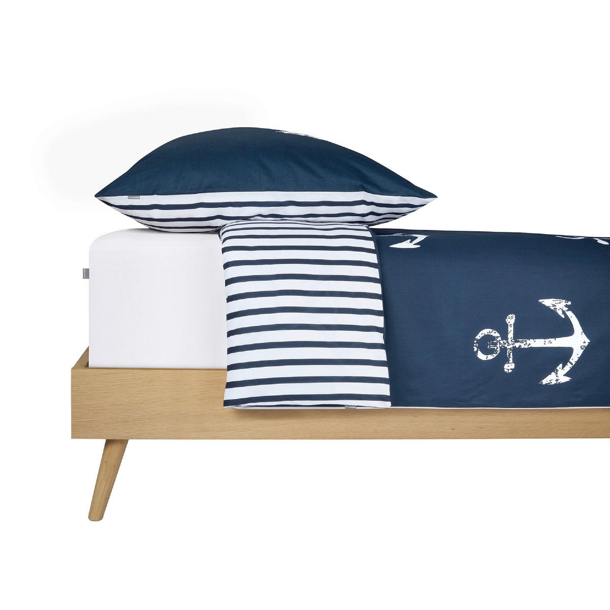 BETTWÄSCHE MARINA Renforcé 155/220 cm  - Dunkelblau, Basics, Textil (155/220cm)