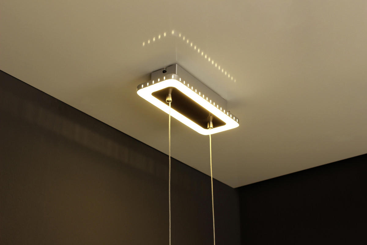LED-HÄNGELEUCHTE 70/12/120 cm  - Edelstahlfarben, Design, Metall (70/12/120cm)