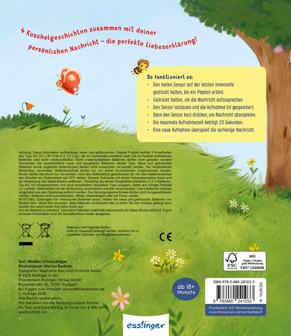 SOUNDBUCH Record & Play-Buch: Hab dich lieb, kleiner Schatz  - Multicolor, Basics, Papier (22/18,8/1,6cm)