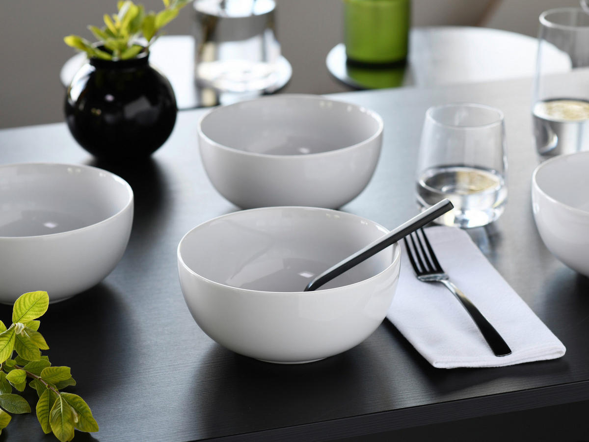 SCHÜSSELSET Allround 4-teilig  - Weiß, Design, Keramik - Creatable