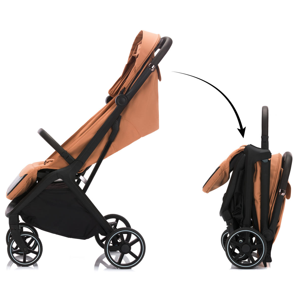 BUGGY Cooper  - Sandfarben/Schwarz, Basics (50/107/69cm) - Fillikid