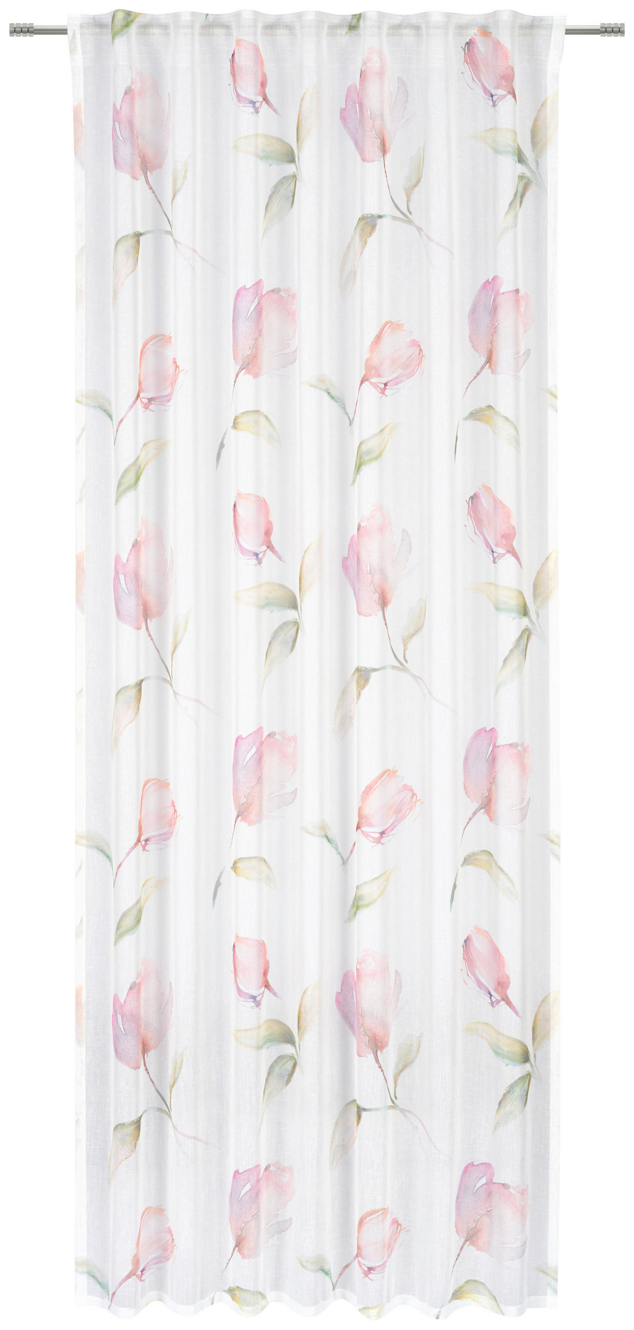 GOTOVA ZAVESA višebojna, ružičasta - ružičasta/višebojna, Konvencionalno, tekstil (140/245cm) - Esposa