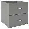 DOPPELSCHUBLADE - Silberfarben/Grau, Basics, Holzwerkstoff/Kunststoff (34/34/33,4cm) - MID.YOU