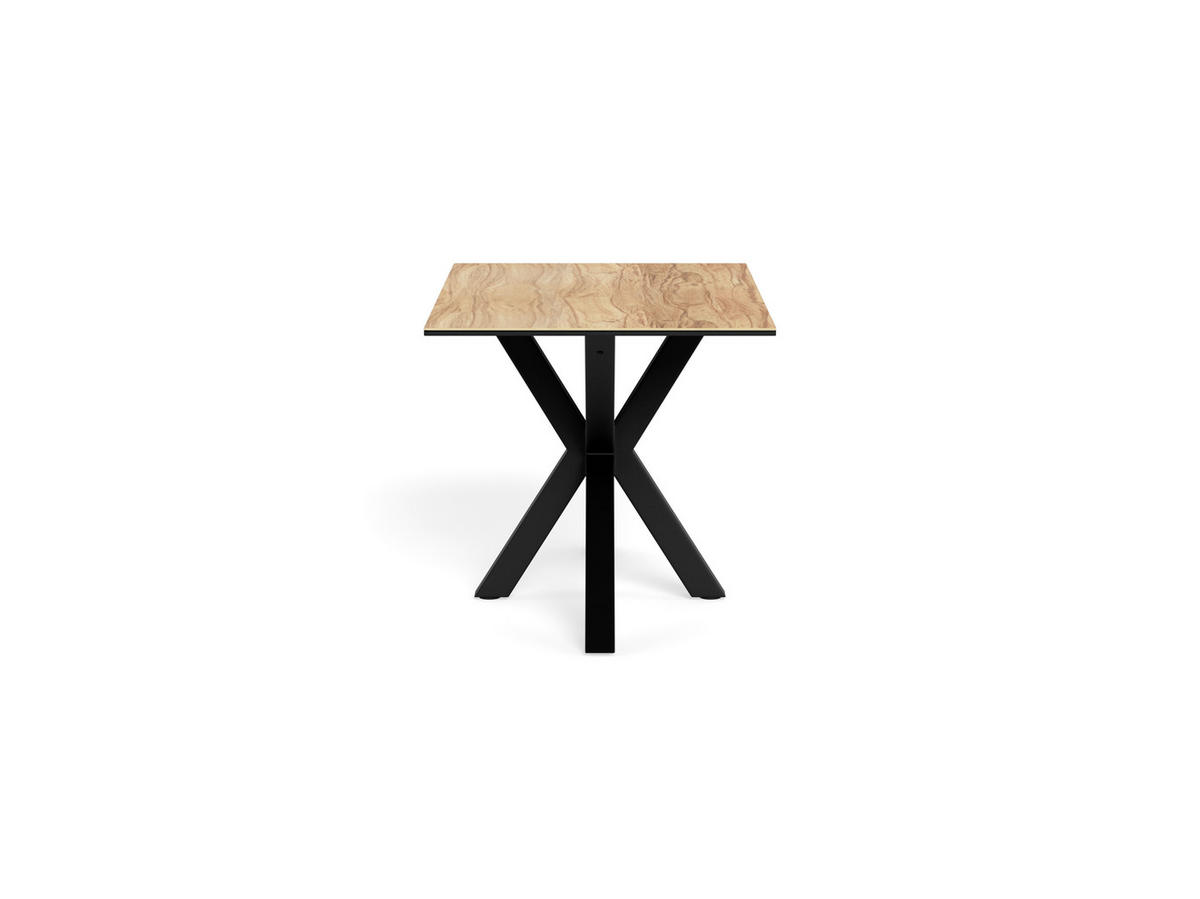 ESSTISCH in Metall, Glas, Keramik 135/80/75,5 cm  - Eichefarben/Schwarz, MODERN, Glas/Keramik (135/80/75,5cm) - MID.YOU