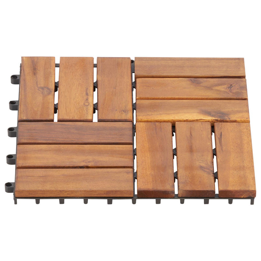 Terrassenfliese Dominik 10er Set 30x30 cm Akazienholz