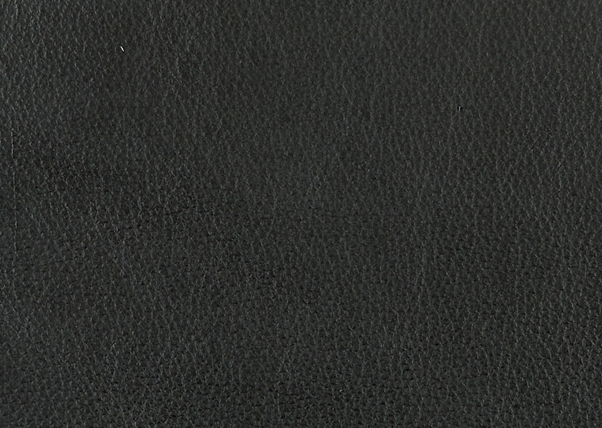 3-SITZER-SOFA Echtleder Schwarz  - Schwarz, Design, Leder/Metall (207/107/98cm) - Belluti