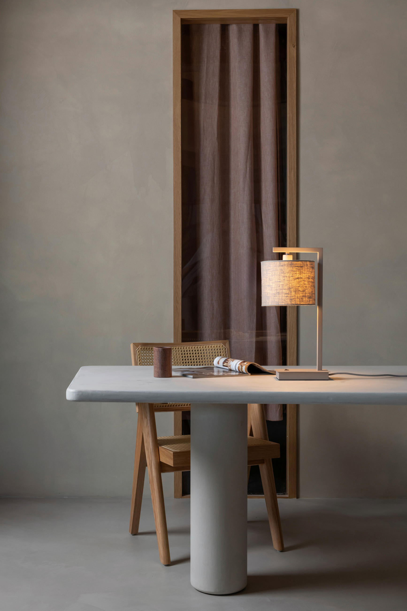 TISCHLEUCHTE - Sandfarben/Beige, Design, Textil/Metall (18/10/44cm) - It's about Romi